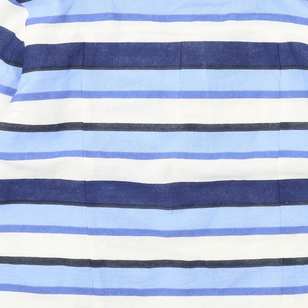 Cotton Traders Womens Blue Striped Jacket Size 10