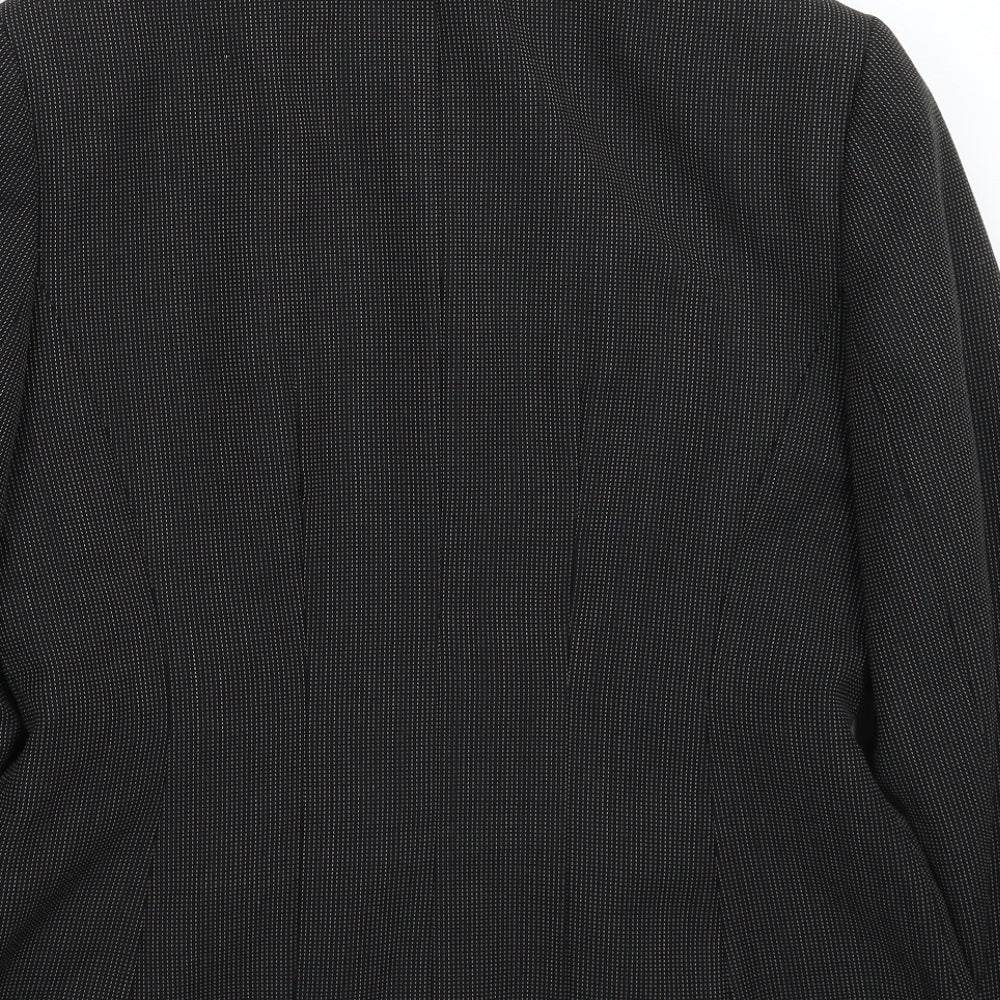 NEXT Womens Black Striped Jacket Suit Jacket Size 12