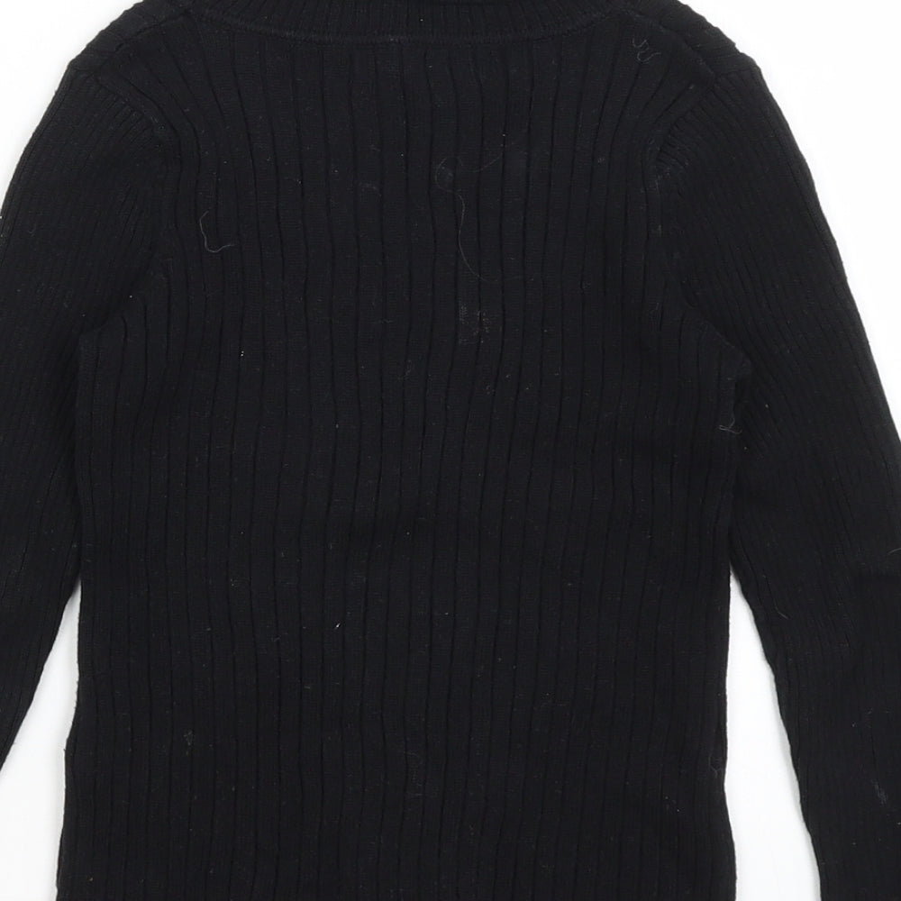 George Girls Black Basic T-Shirt Size 4-5 Years