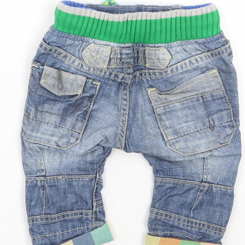 NEXT Boys Blue Cargo Jeans Size 3-6 Months
