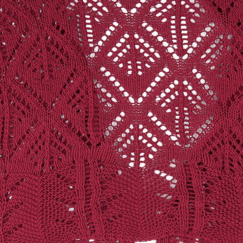 Principles Womens Brown Geometric Cardigan Jumper Size 22 - Open knit