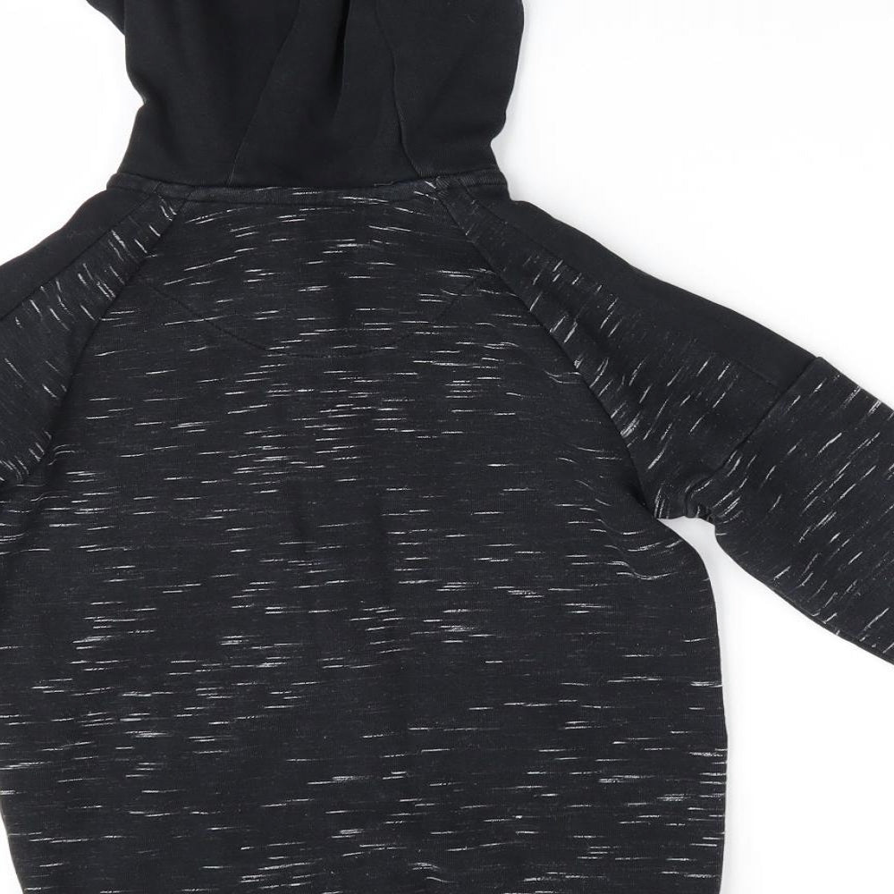 Florence and Fred Boys Black Full Zip Hoodie Size 6-7 Years - Future - white dash pattern