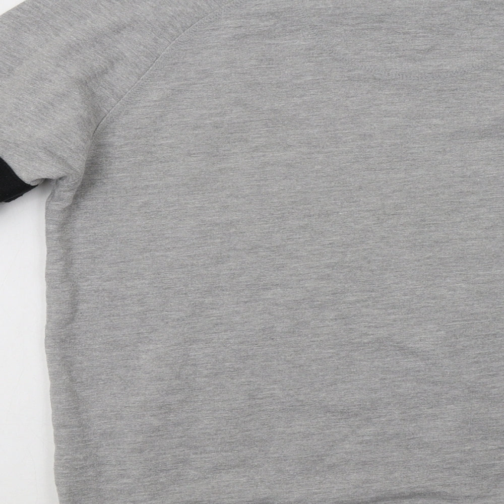 Fluid Mens Grey Pullover Hoodie Size S