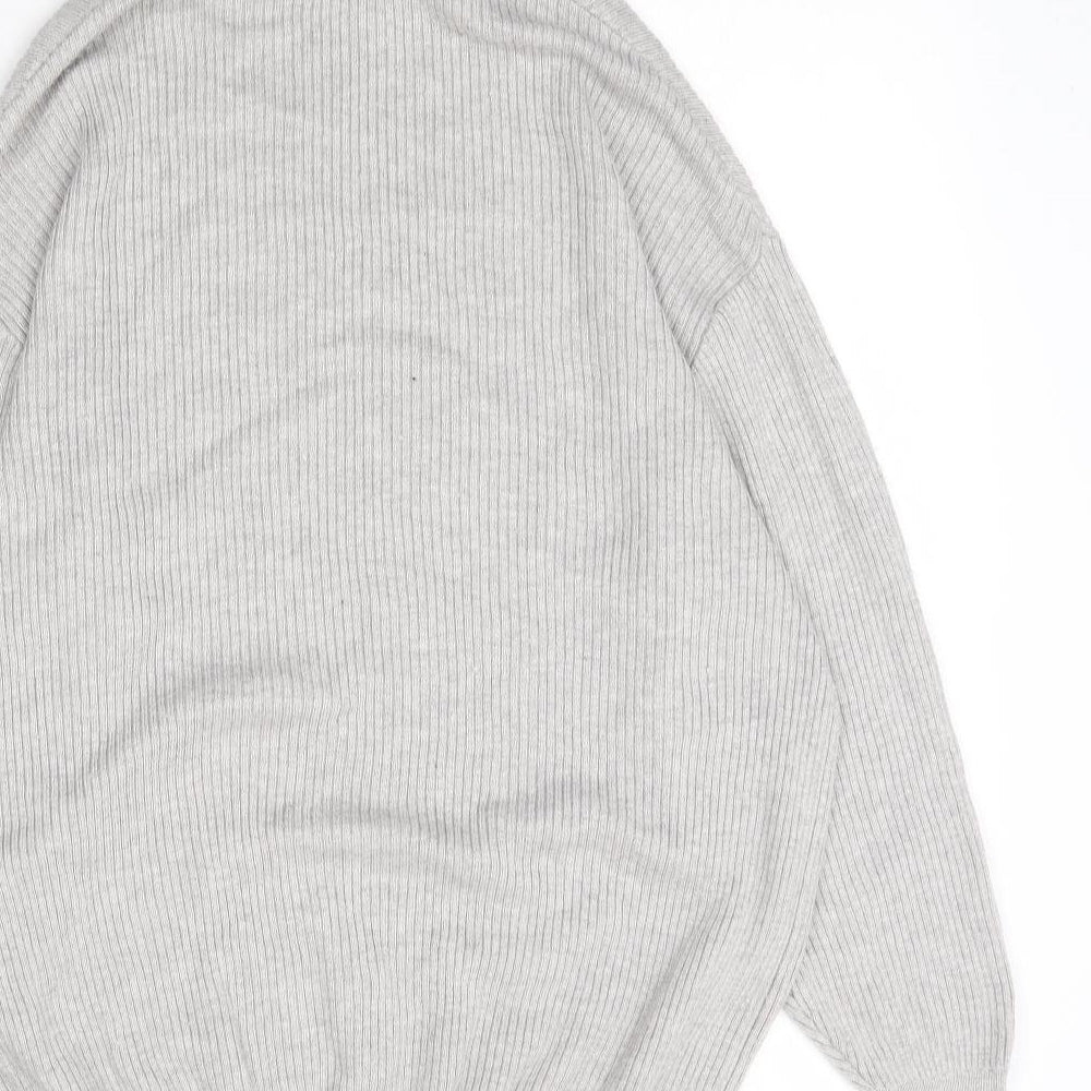 Preworn Womens Grey Knit Pullover Hoodie Size L