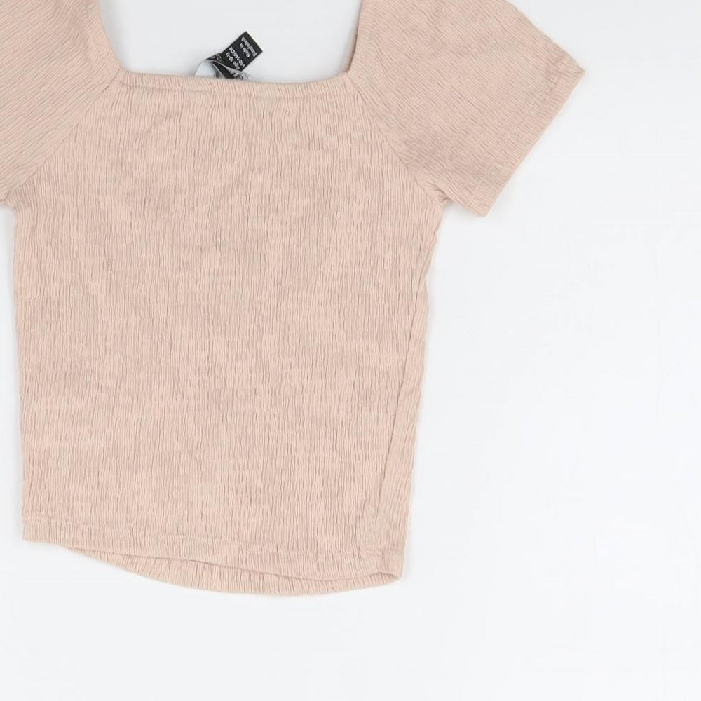 New Look Girls Pink Cropped Blouse Size 10 Years