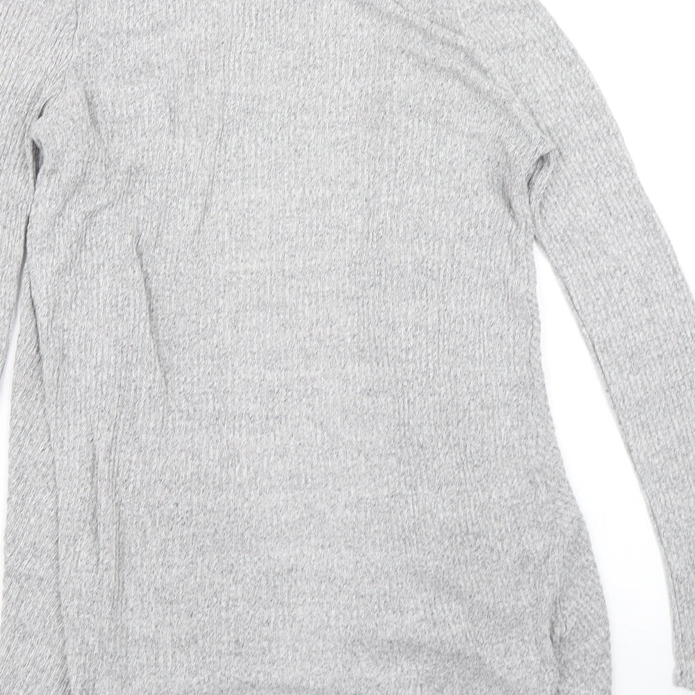 New Look Womens Grey Knit Cardigan Jumper Size 12