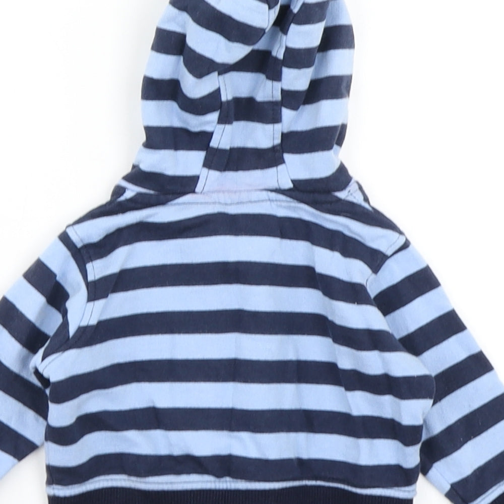 Baby Boys Blue Striped Jacket Size 0-3 Months