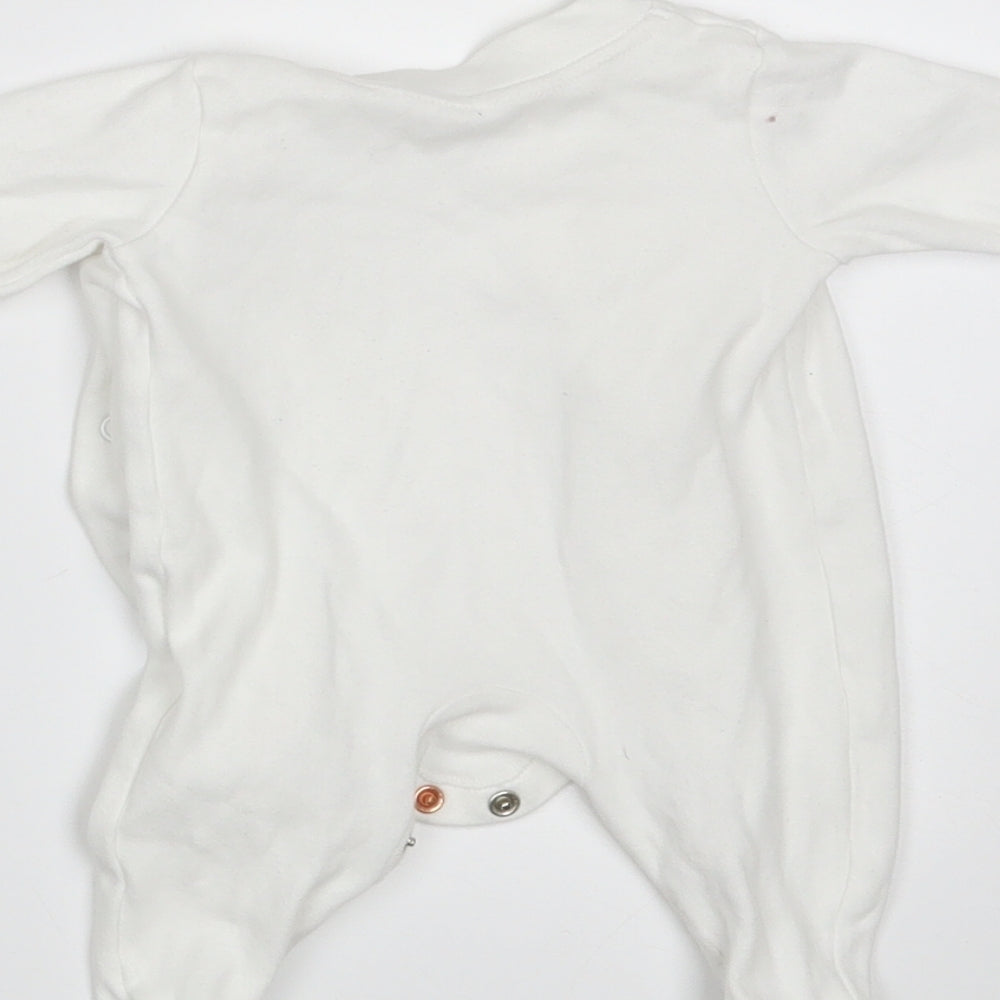 George Baby White Babygrow One-Piece Size Newborn