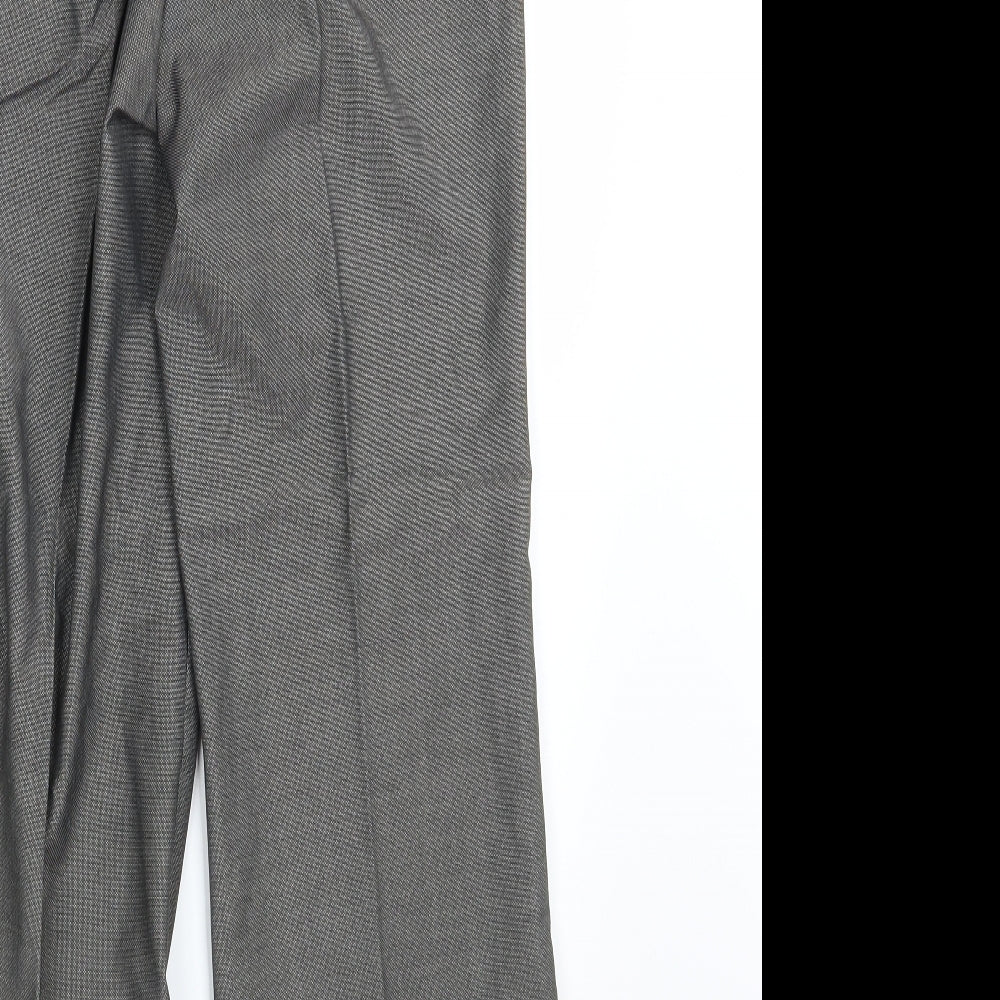 M&S Womens Grey Dress Pants Trousers Size 8 L29 in