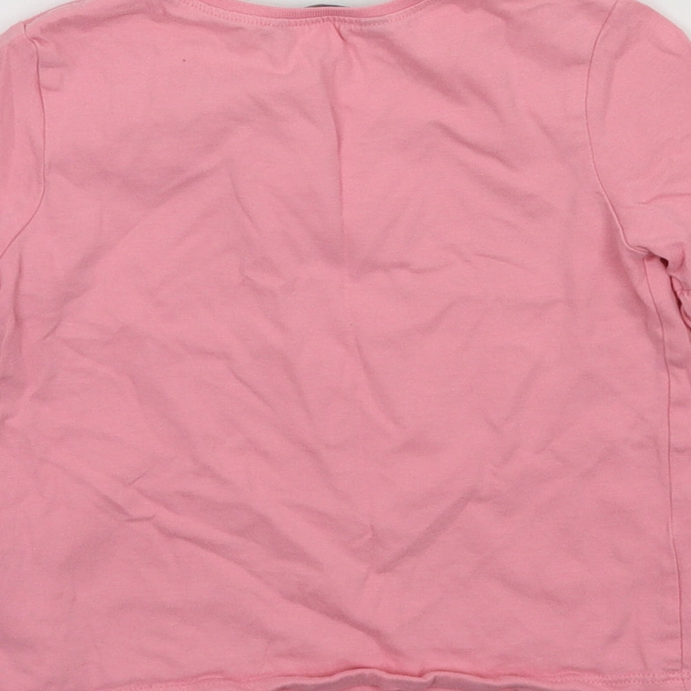 George Girls Pink Jersey Basic T-Shirt Size 4-5 Years