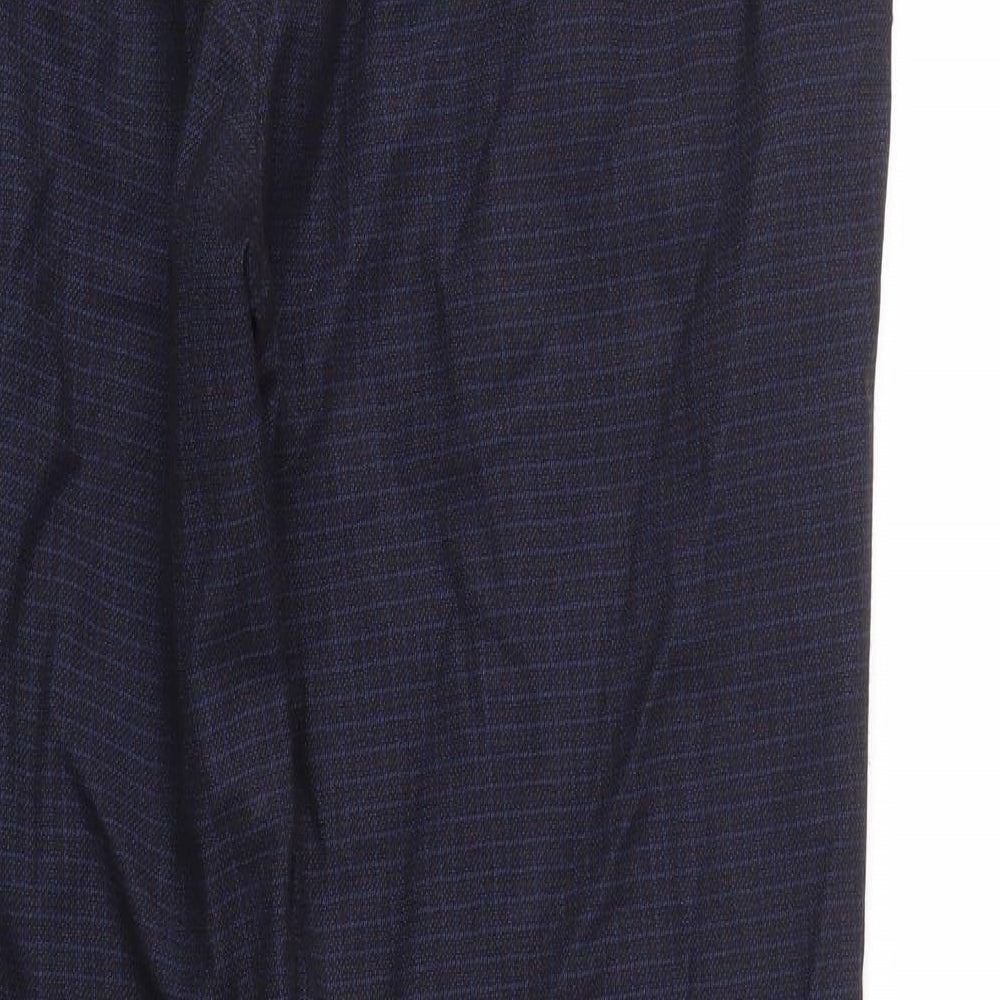 PREWORN Mens Blue Check Trousers Size 34 in L30 in