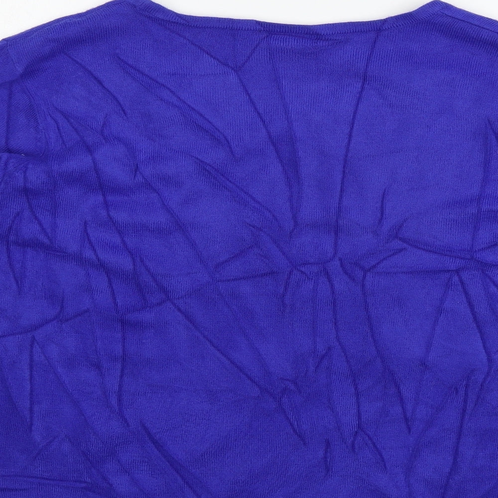 BM Womens Blue Pullover Jumper Size L