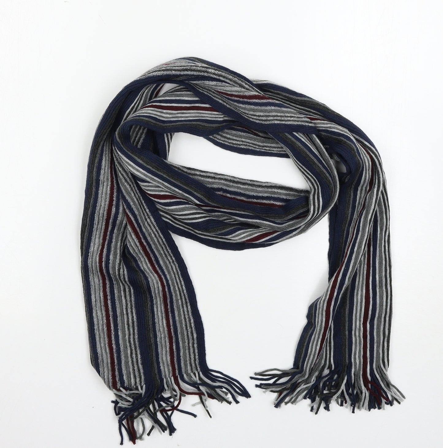 BHS Mens Multicoloured Striped Scarf One Size