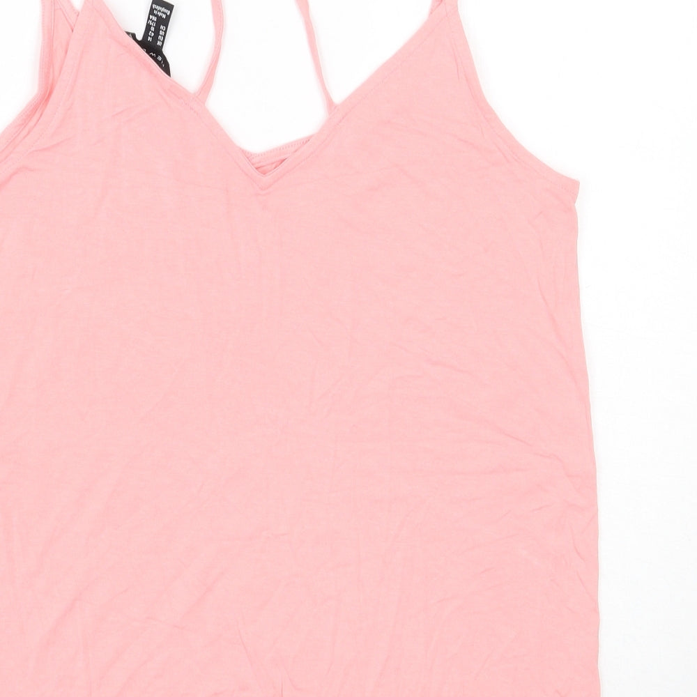 Newlook Womens Pink Basic Tank Size 14