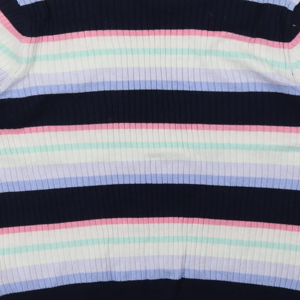 Marks and Spencer Womens Multicoloured Striped Pullover Sweatshirt Size 12
