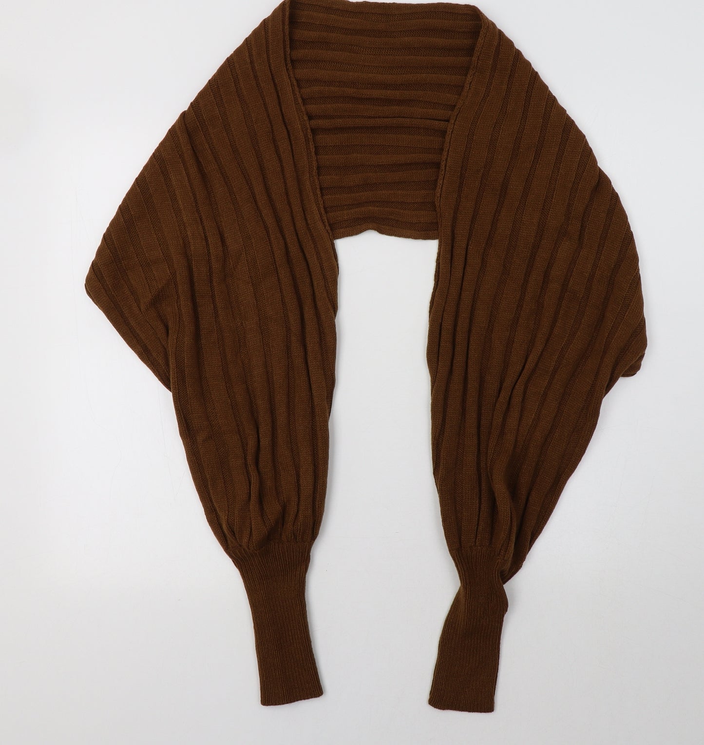 Preworn Womens Brown Knit Scarf