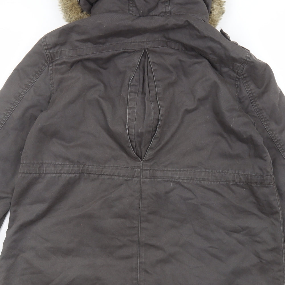 Marks and Spencer Womens Green Parka Coat Size 10