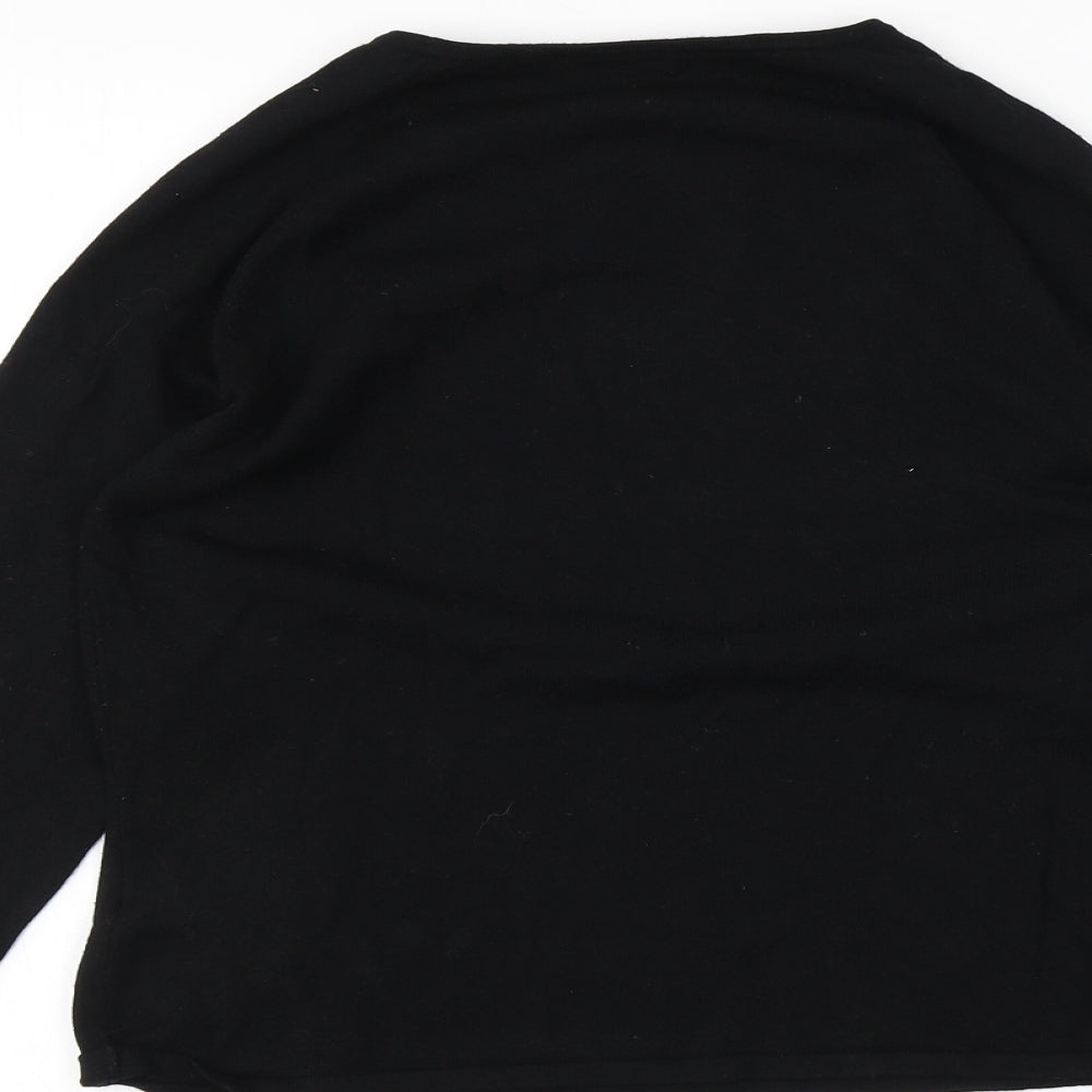 Marks and Spencer Womens Black Basic T-Shirt Size 14