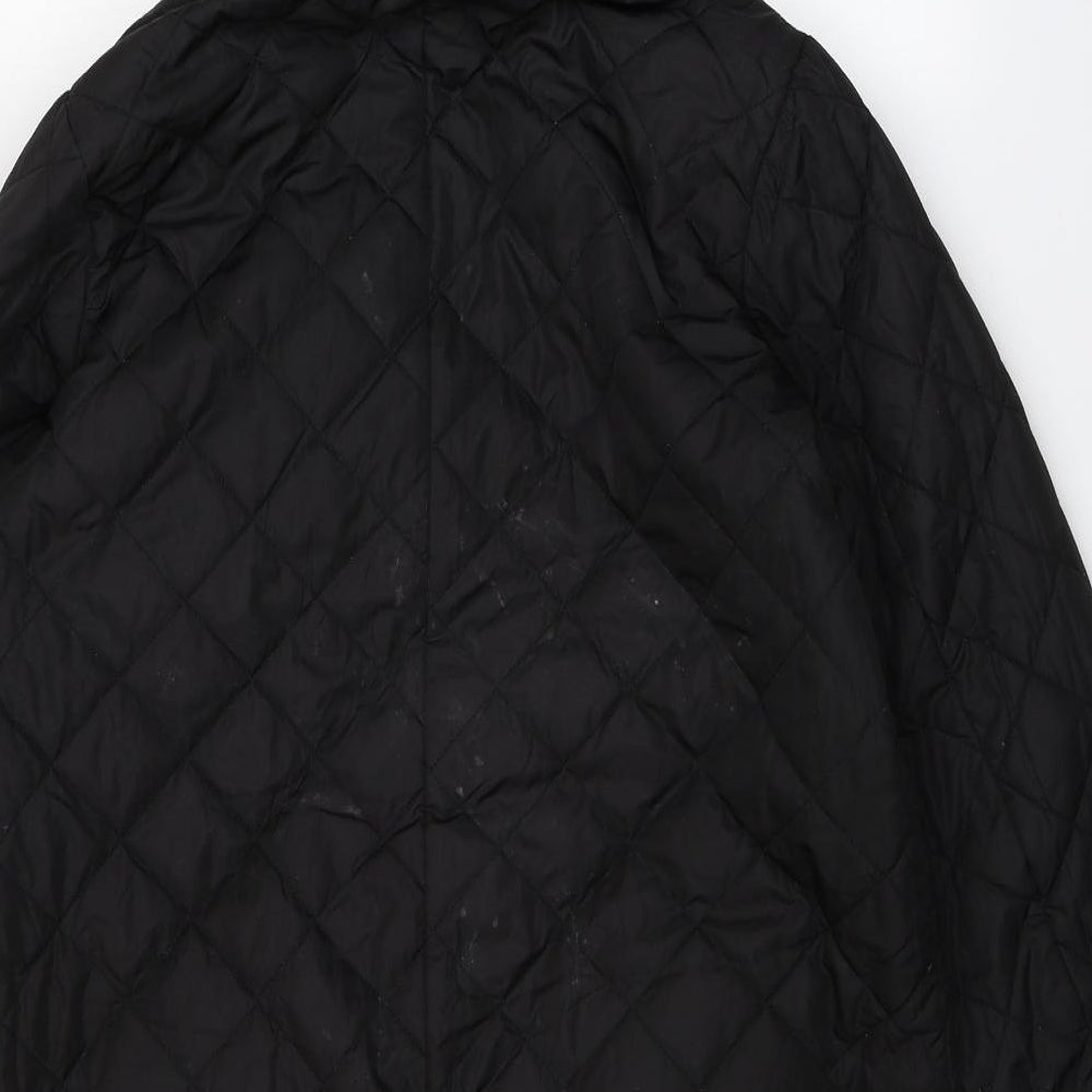 concepts Womens Black Parka Coat Size M