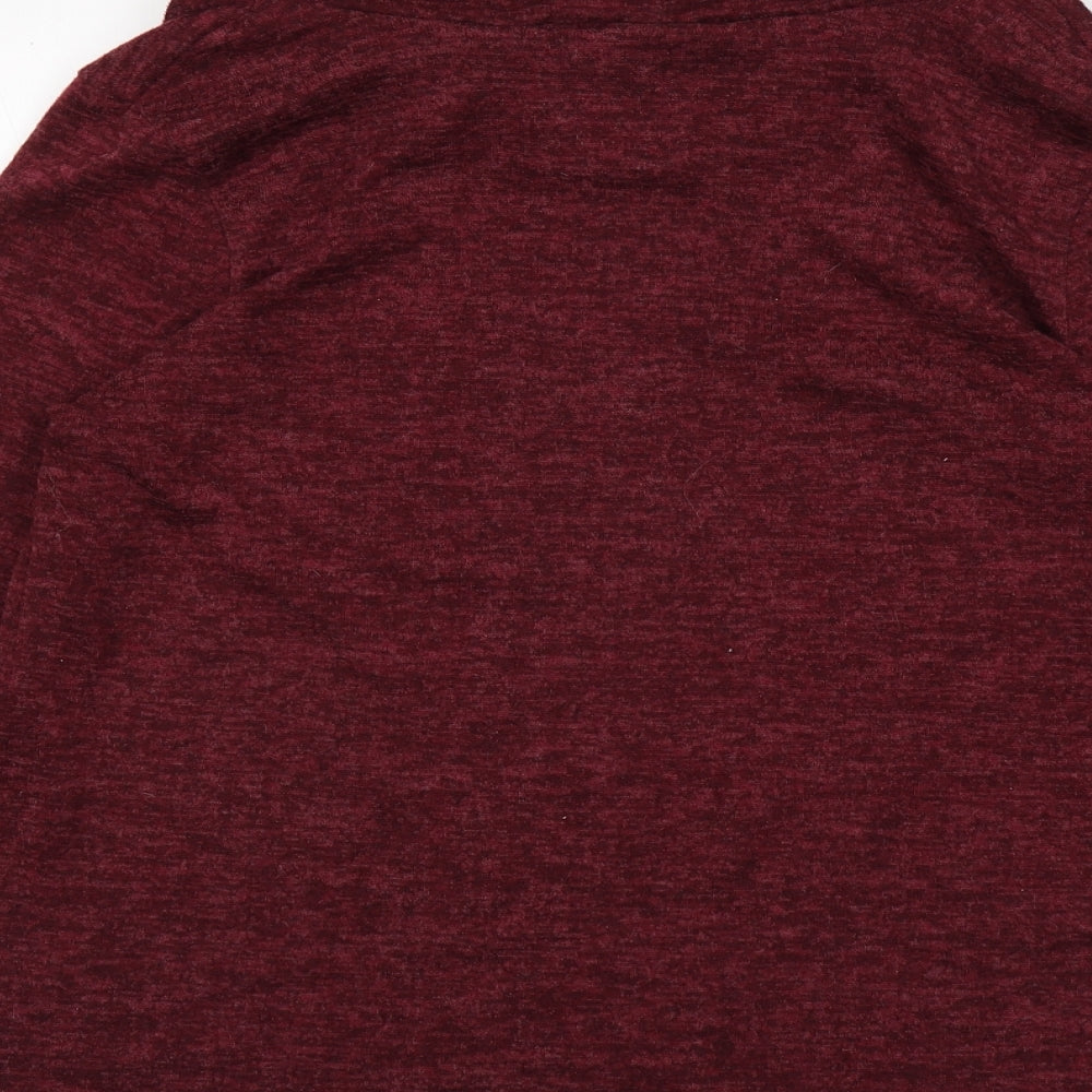 Mia Moda Womens Red Basic T-Shirt Size 16
