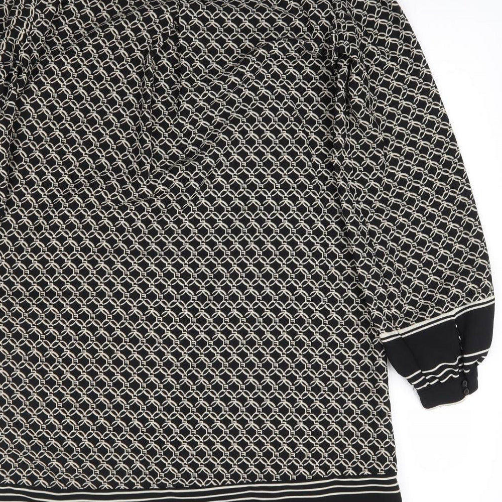 H&M Womens Black Geometric Mini Size 10