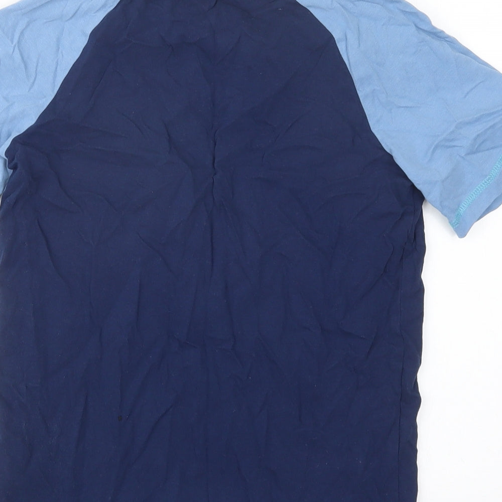 Marks and Spencer Boys Blue Geometric Pyjama Top Size 10-11 Years