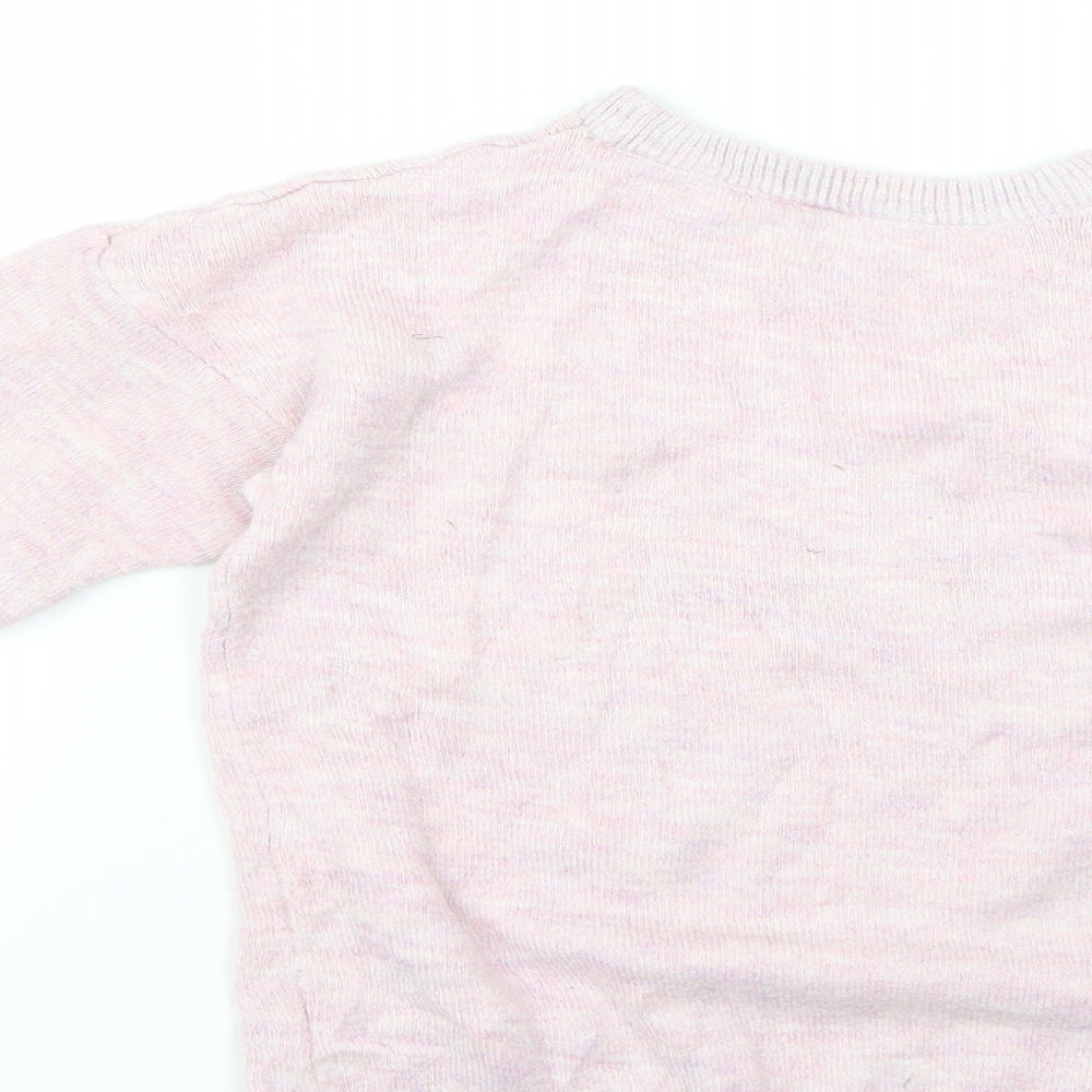 TU Girls Purple Geometric Pullover Jumper Size 8 Years