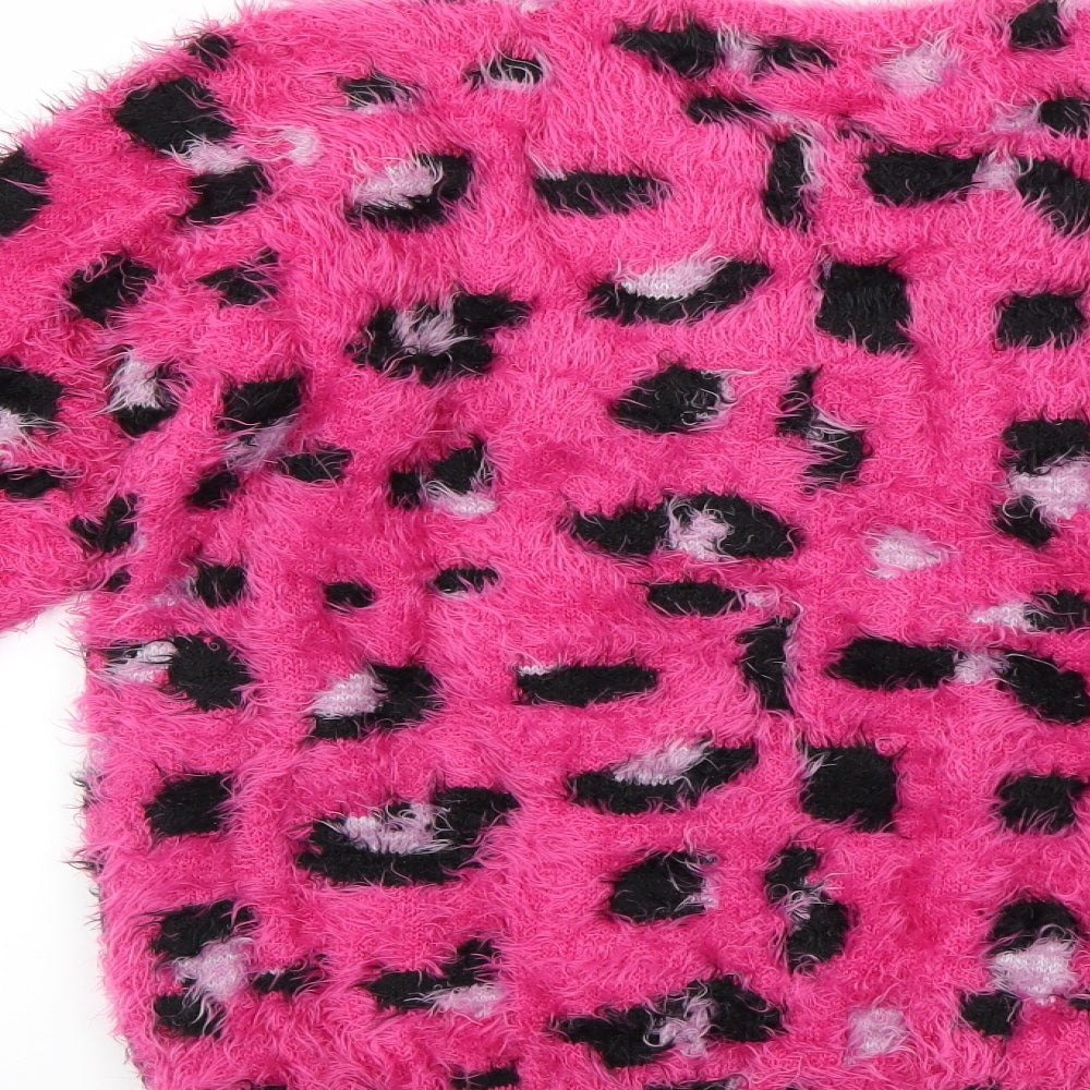 bluezoo Girls Multicoloured Animal Print Pullover Jumper Size 12-13 Years
