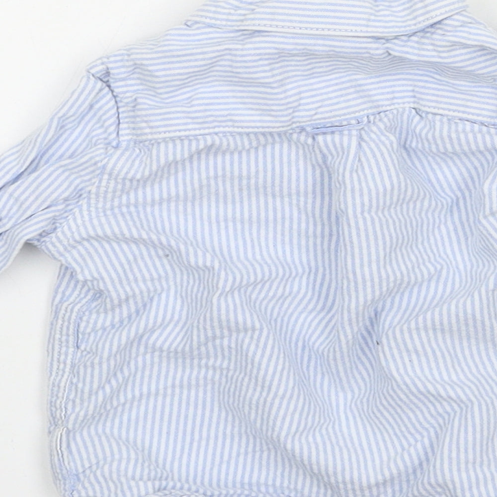 Marks and Spencer Boys Blue Basic Button-Up Size 18-24 Months