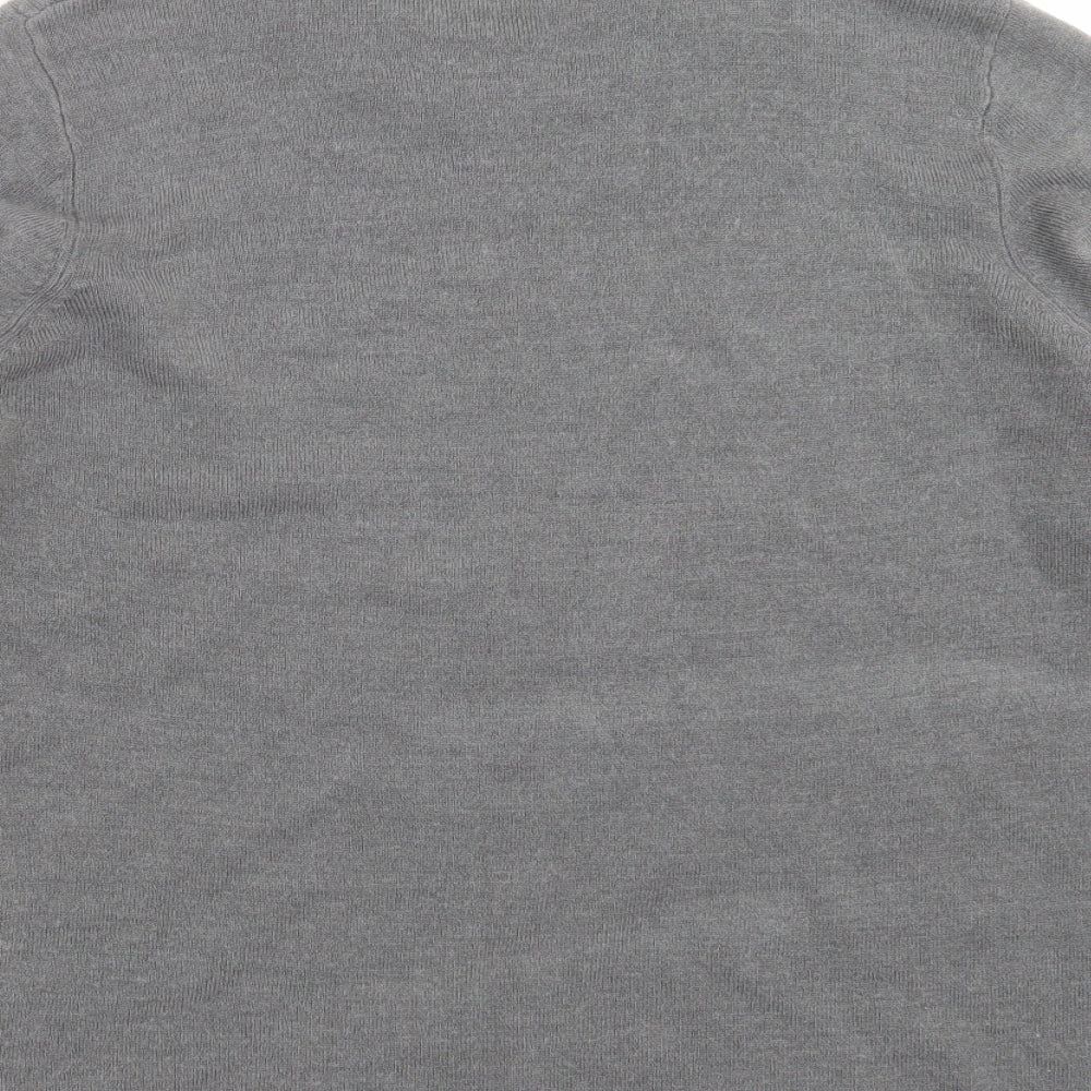 Marks and Spencer Womens Grey Knit Pullover Jumper Size 16 - beaded sleeves