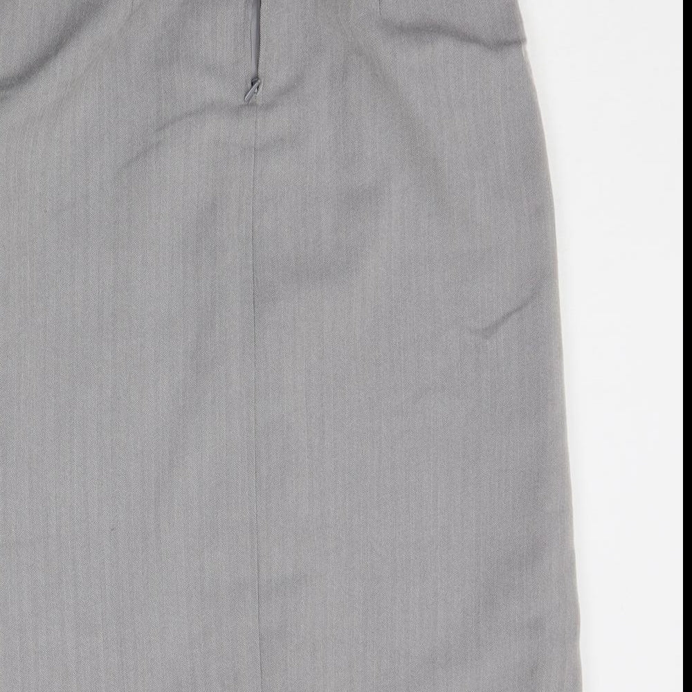 Expressions Womens Grey A-Line Skirt Size 10