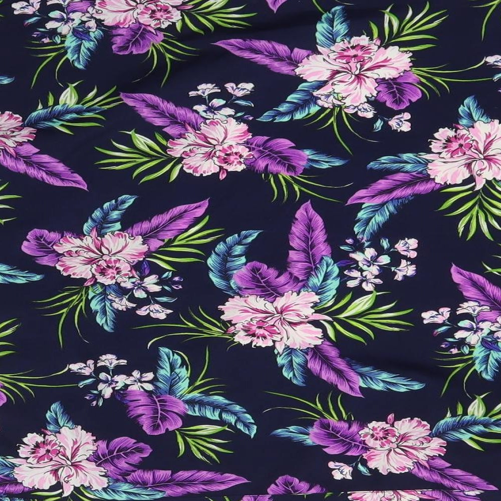 New Look Womens Blue Floral Cardigan Jumper Size 12