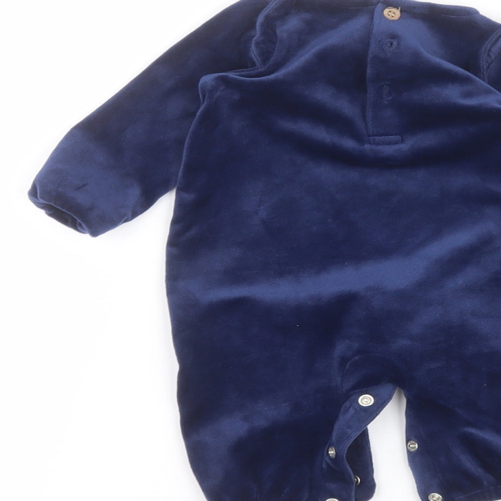 TU Baby Blue Coverall One-Piece Size 0-3 Months