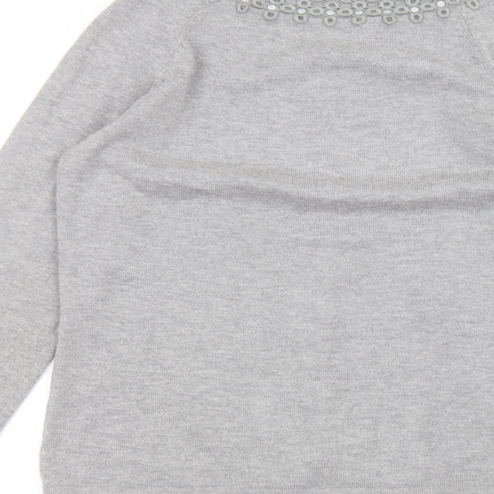 Country Club Womens Grey Cardigan Jumper Size S