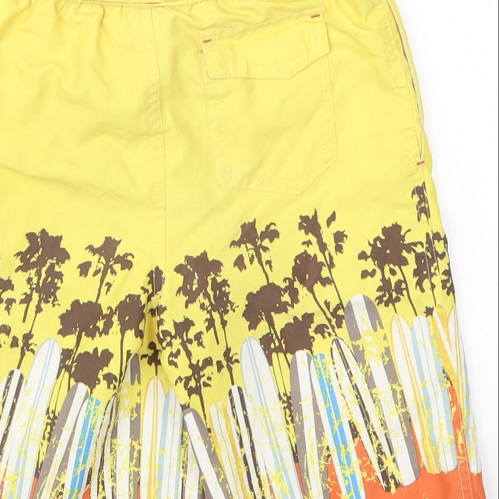 S.G Junior Boys Yellow Geometric Bermuda Shorts Size 4-5 Years - Swim Shorts