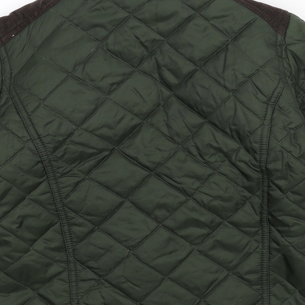 George Boys Green Quilted Jacket Size 7-8 Years