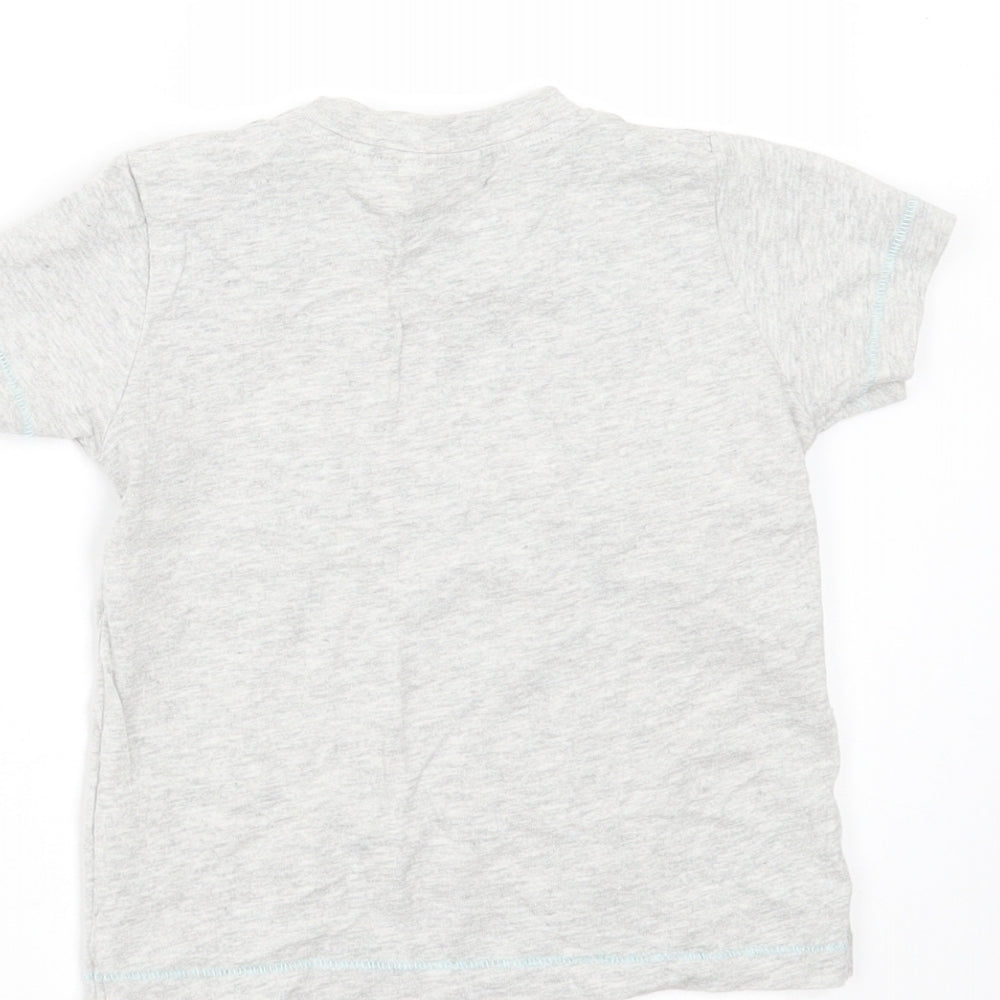 NEXT Baby Grey Basic T-Shirt Size 9-12 Months - dinsaur