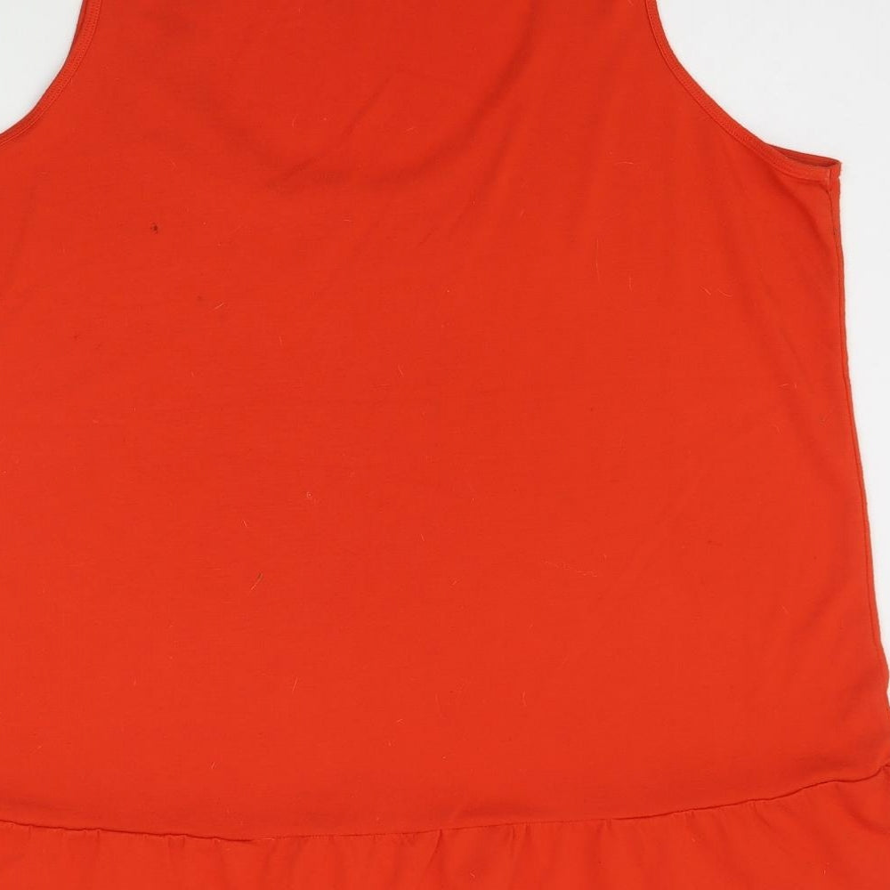 Simply Be Womens Orange Basic Tank Size 22