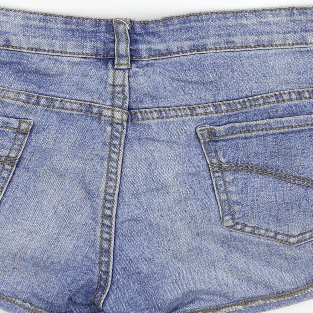 Denim & Co. Womens Blue Hot Pants Shorts Size 10