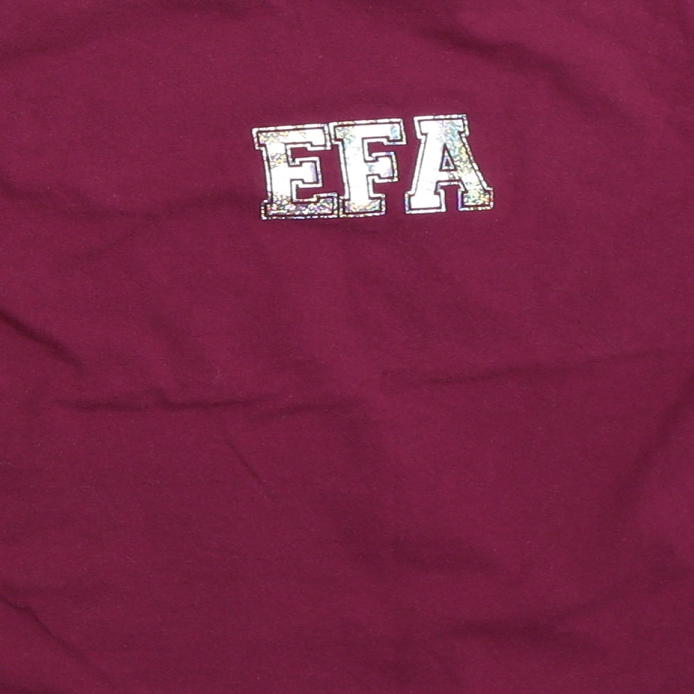 Fruit of the Loom Girls Purple Basic T-Shirt Size 5-6 Years