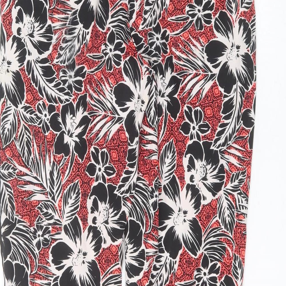 New Look Womens Red Trousers Size 8 L25 in