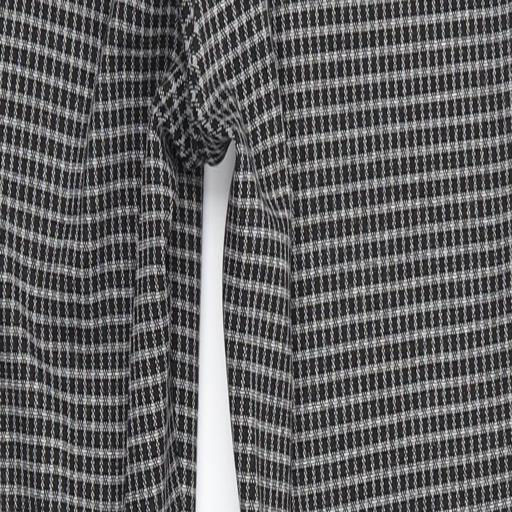Papaya Womens Black Check Jegging Trousers Size 10 L26 in - Small check