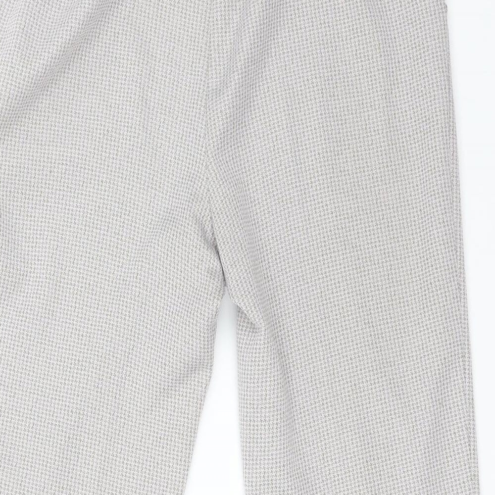 M&S Womens Multicoloured Houndstooth Trousers Size 14 L24 in