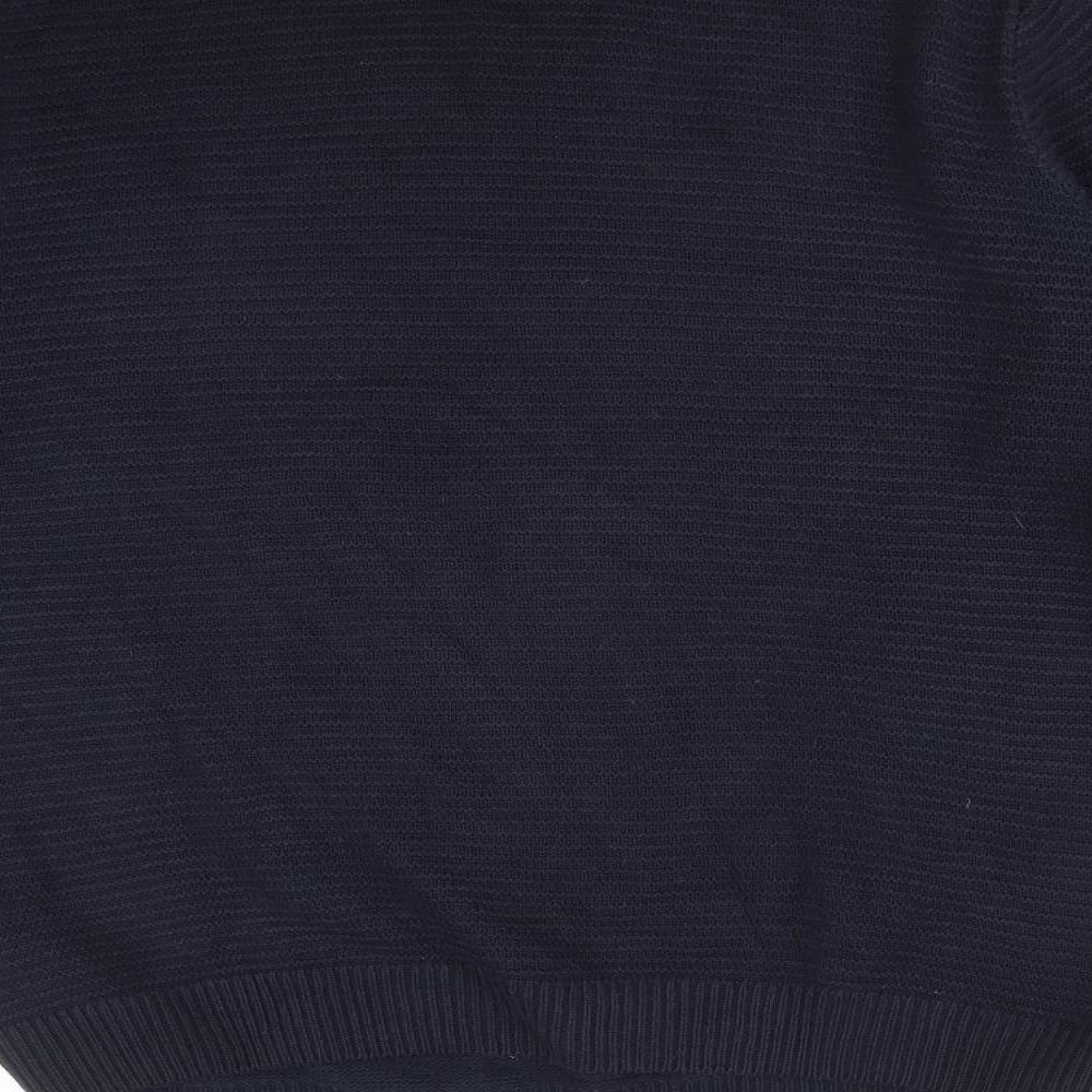 M&S Mens Blue Striped Pullover Sweatshirt Size L