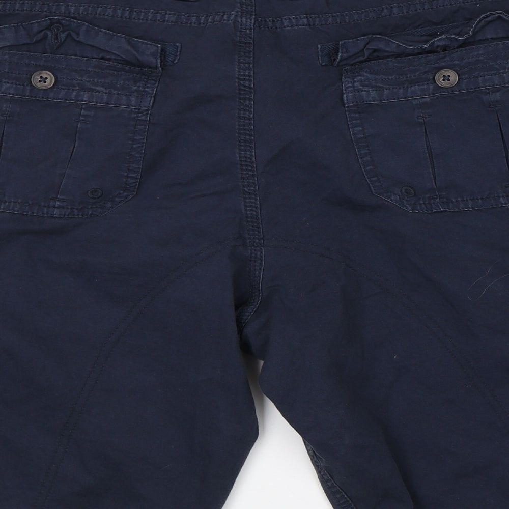 On Fire Mens Blue Cargo Shorts Size 36
