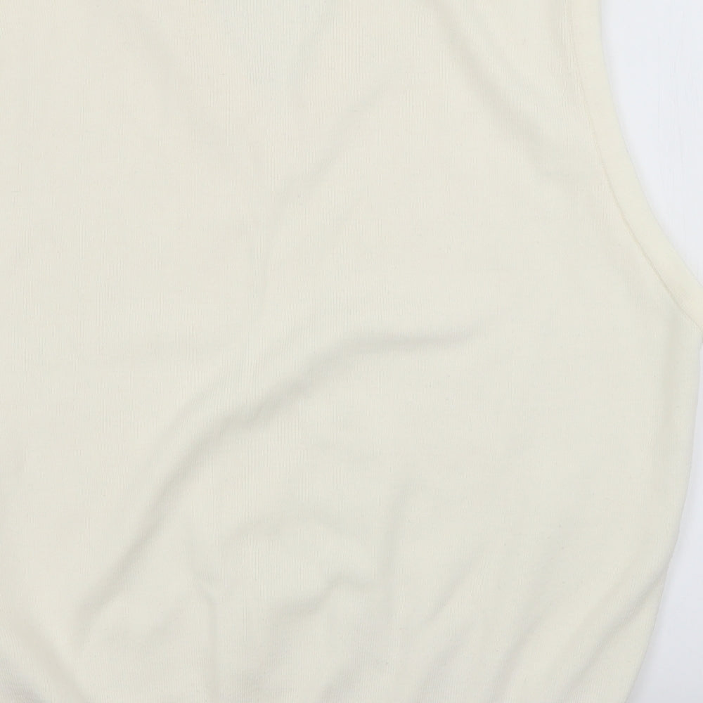Balmoral Mens White Vest Jumper