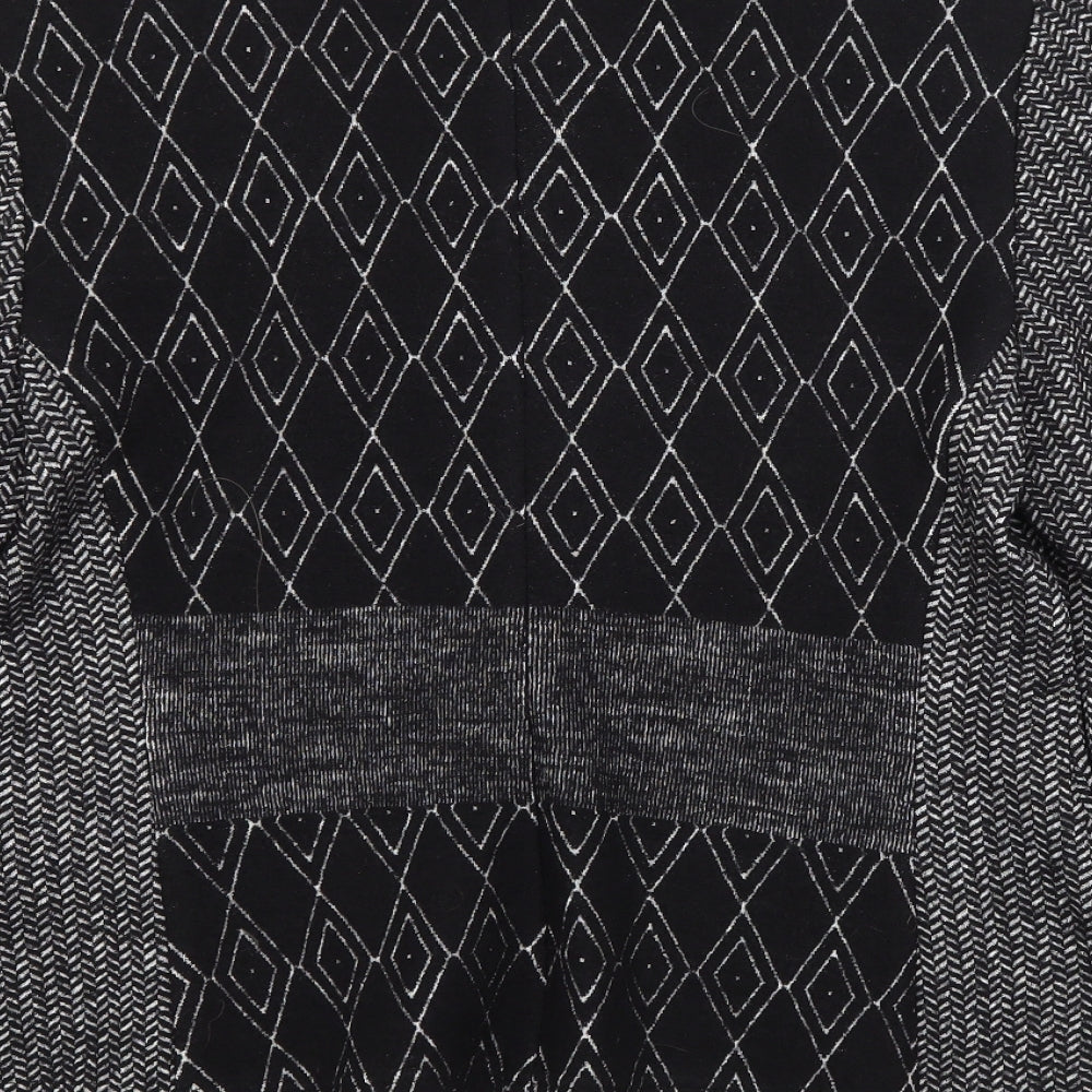 TUZZI Womens Grey Argyle/Diamond Jacket Blazer Size 14