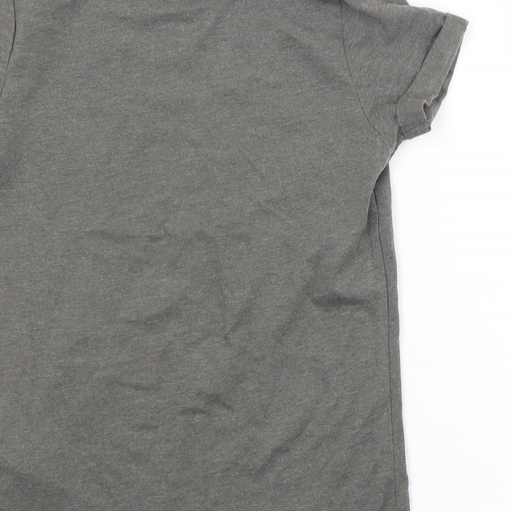 Primark Girls Grey Basic T-Shirt Size 8-9 Years - GOOD VIBES