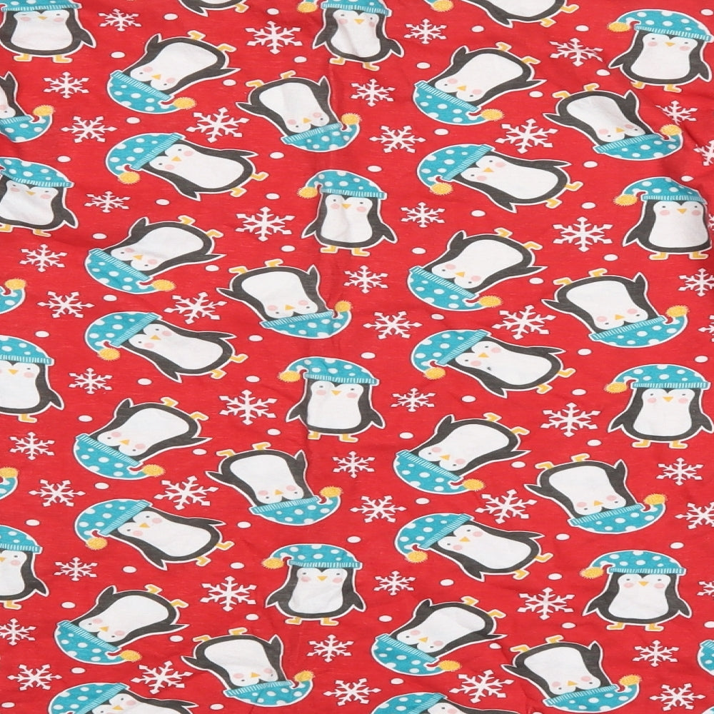 Preworn Mens Red Pyjama Top Size M - chrismas sleepwear