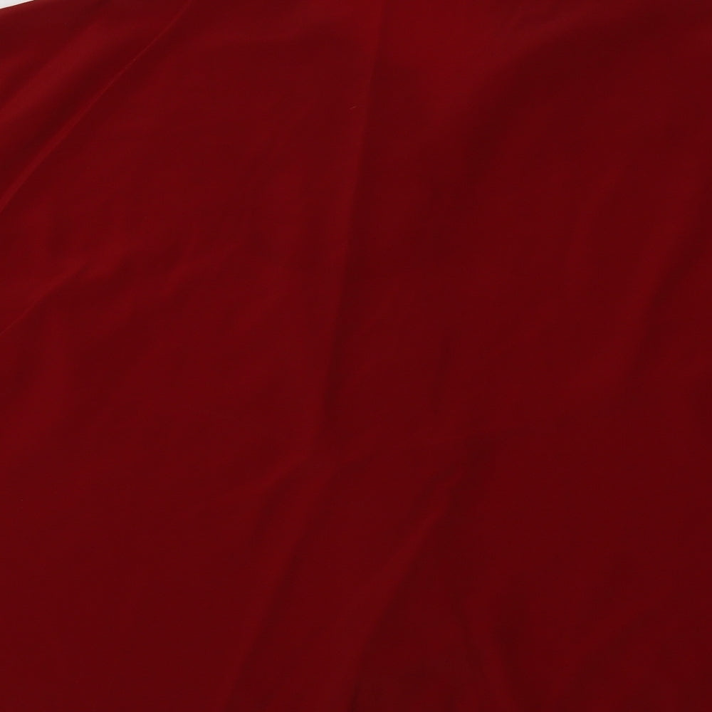 EWM Womens Red Geometric Basic Button-Up Size 20